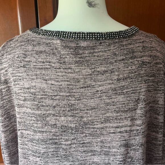 Juicy Couture Lavendar Black Feathered Cold Shoulder Top XL - Picture 3 of 8